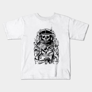 Skeleton Astronaut Lineart Kids T-Shirt